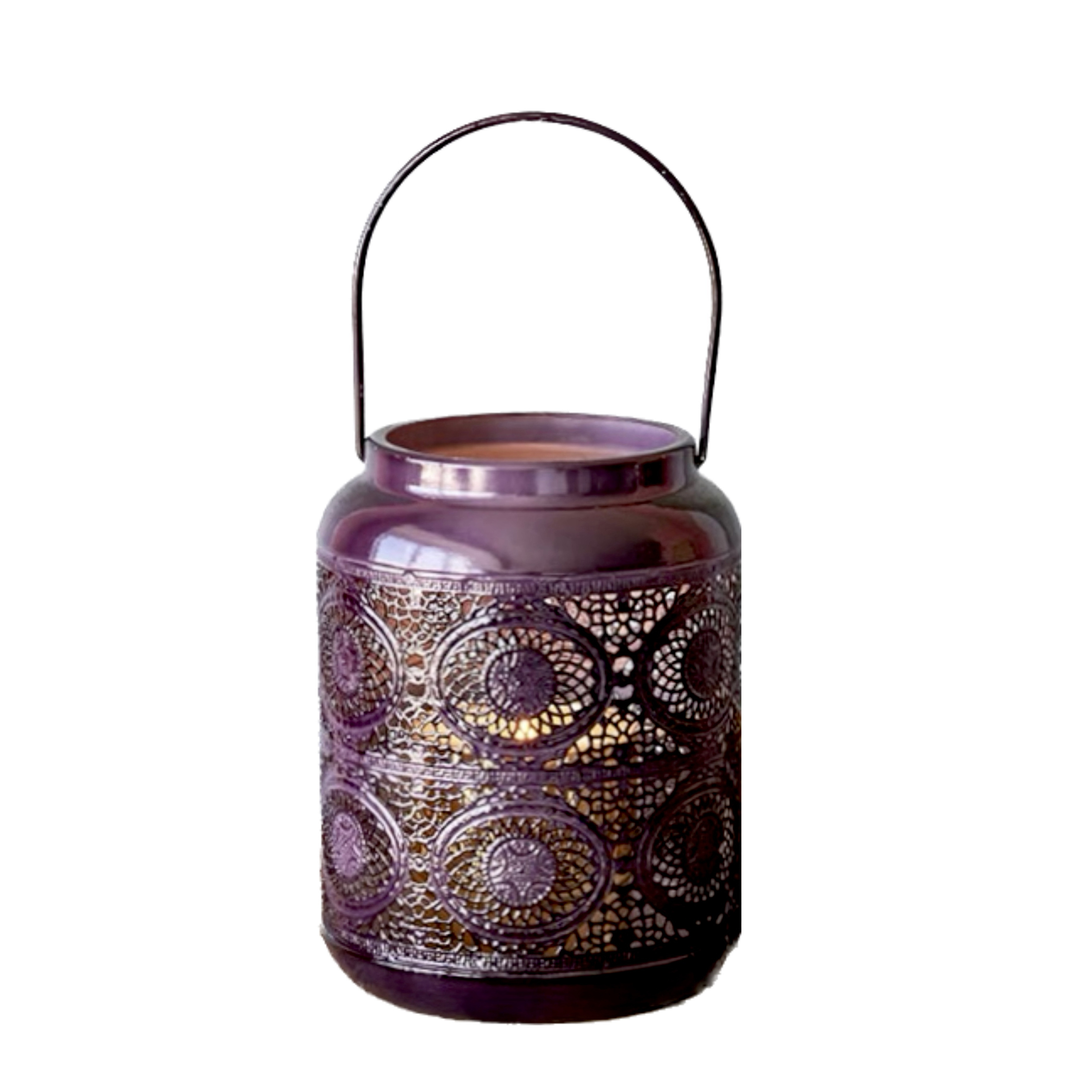 Royal Design Latest Purple Colored Moroccan Votive Candle Holders Lanterns and Candle Jars For Wedding Decor