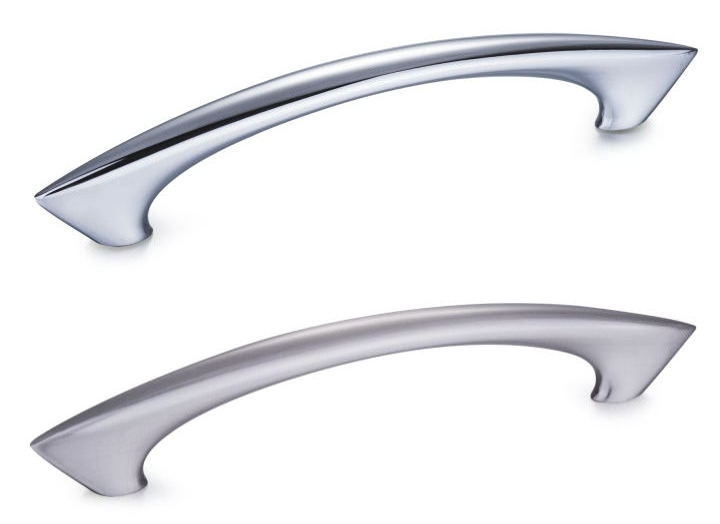 Customized chrome plating zinc alloy lever kitchen cabinet drawer wardrobe pull