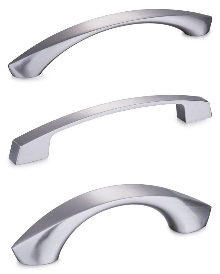 Customized chrome plating zinc alloy lever kitchen cabinet drawer wardrobe pull