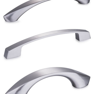 Customized chrome plating zinc alloy lever kitchen cabinet drawer wardrobe pull