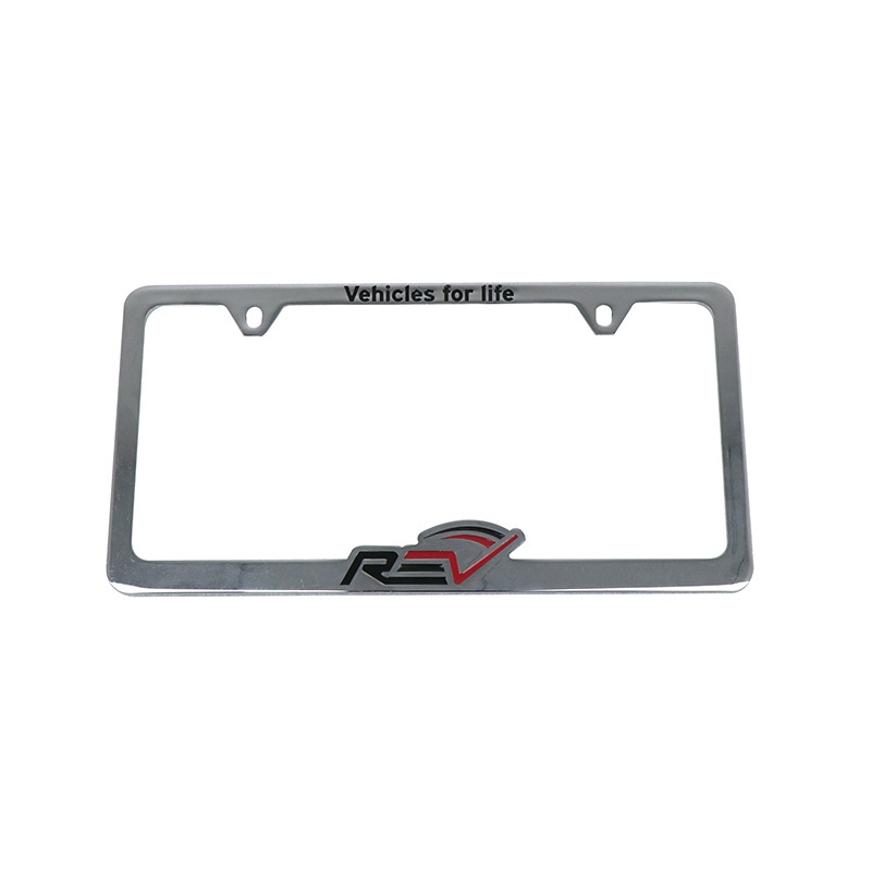 Custom logo car licence plate frame Chrome plated zinc die casting