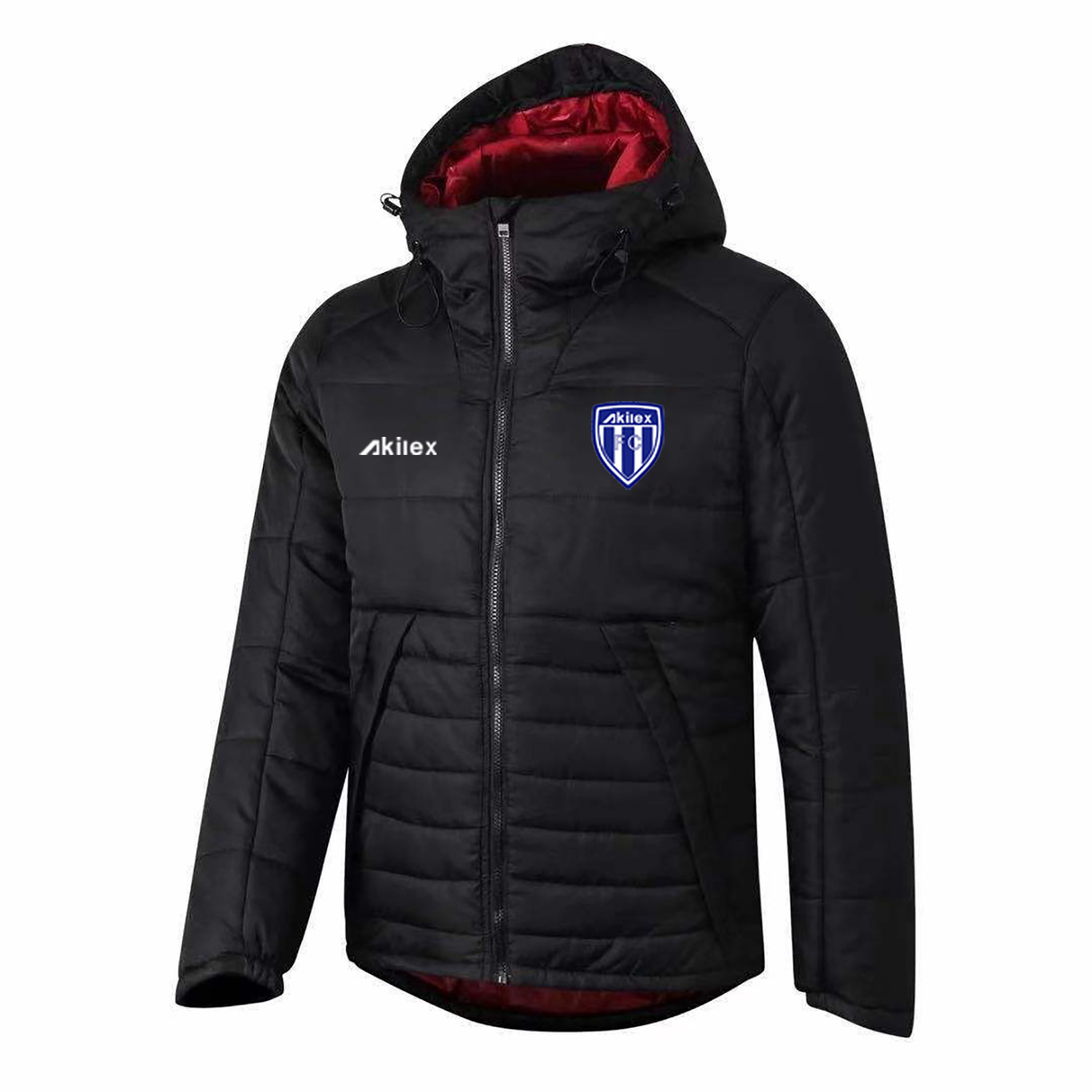 high quality full zip embroider logo fitted waterproof winter softshell custom sport team puffer jacket men plus size jacket