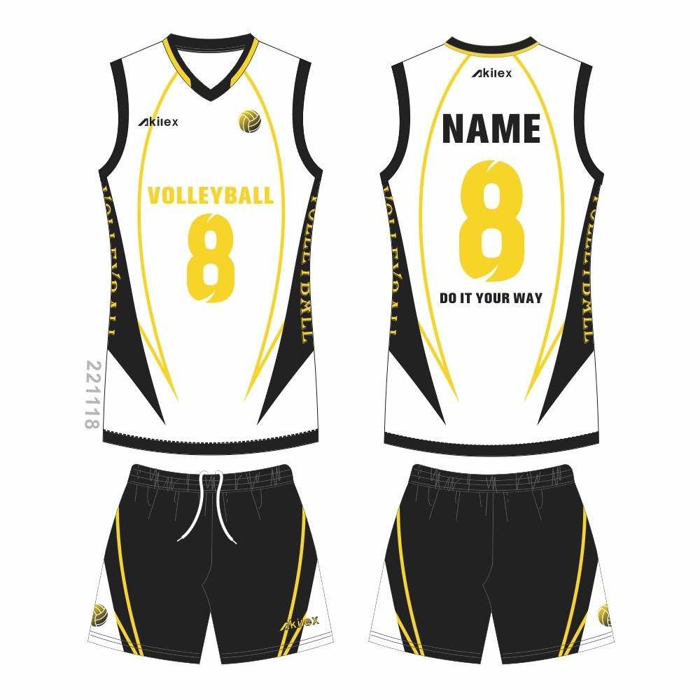 Custom new uniform design set low MOQ quick dry slim beach wear mens womens sublimation volleyball jersey