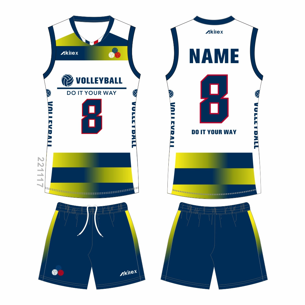 Custom new uniform design set low MOQ quick dry slim beach wear mens womens sublimation volleyball jersey