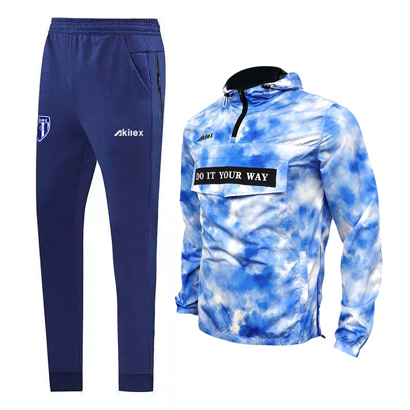 Custom New design high quality quick dry polyester spandex Gyms Set Male Spring Clothing Casual Track Suit men track suit set