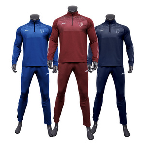 Wholesale Mens Training Fitness Sports 1/4 half zipper Track suit custom sweater trousers two piece set Tracksuit for mens