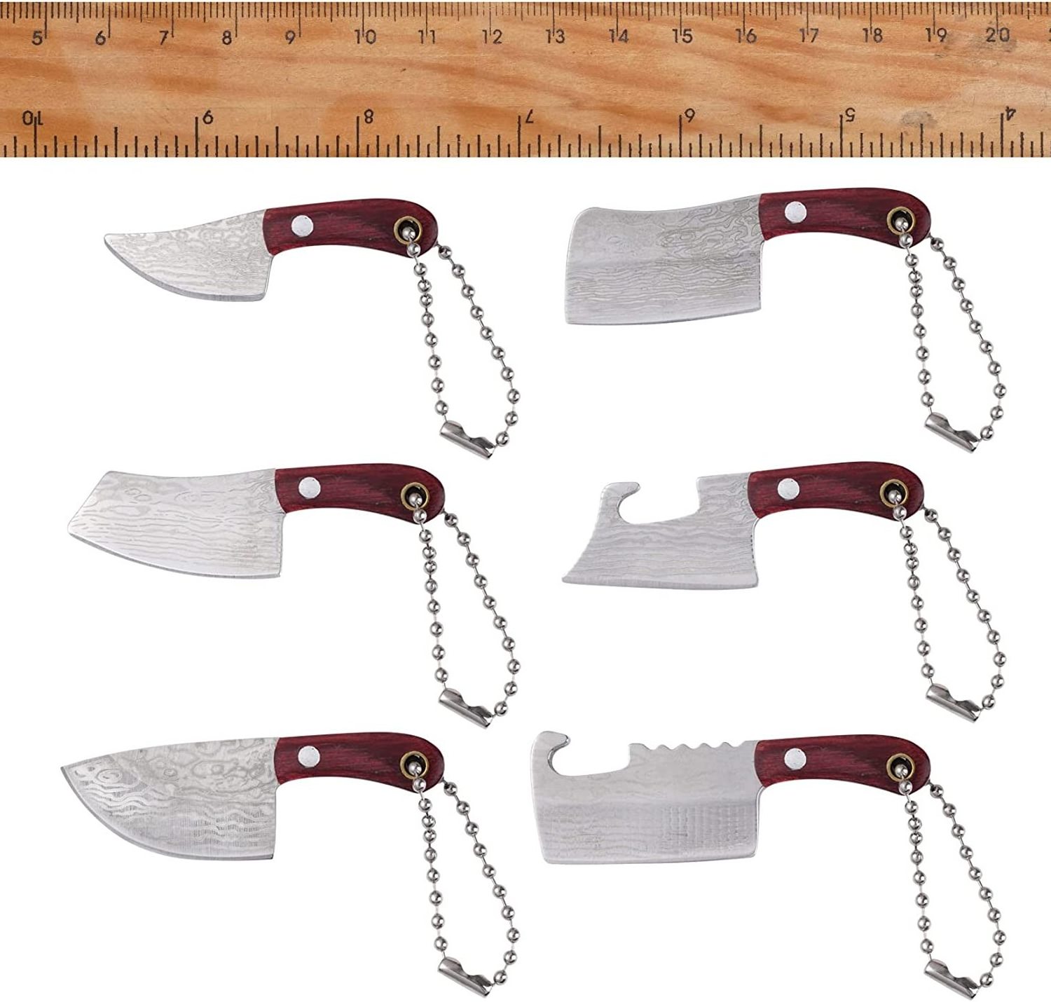 Wholesale Mini Pocket Knife Set Mini Knife Damascus Kitchen Chef Knives Customized