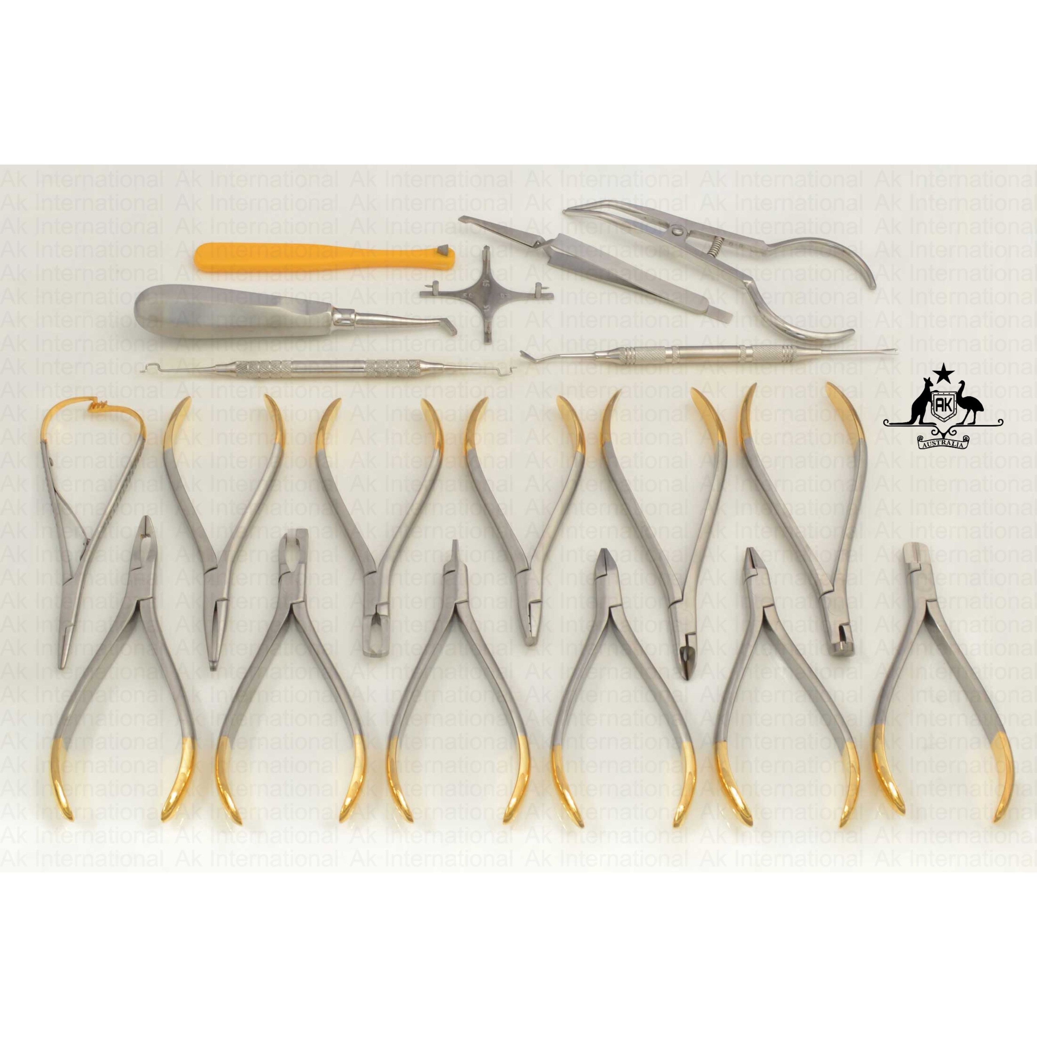 Basic Orthodontics Dental Instruments Set 19 Pcs Composite Kit High Quality