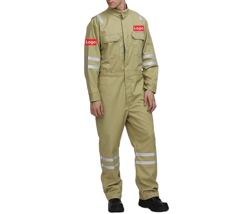 customized logo high visibility reflective cotton safety workwear men working coveralls overall work suit work clothes