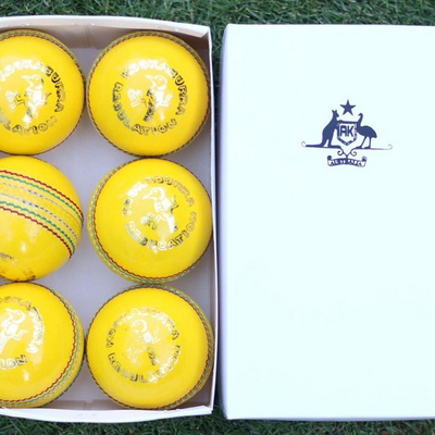 Kookaburra Yellow Indoor Cricket balls, Sports Balls, Pack Of 6 Balls