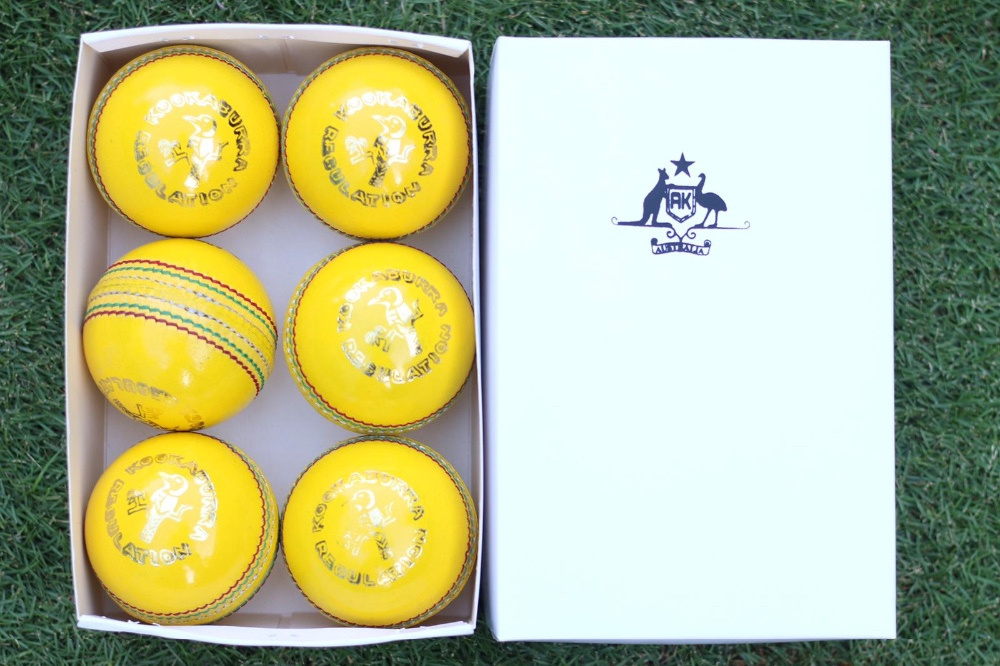 Kookaburra Yellow Indoor Cricket balls, Sports Balls, Pack Of 6 Balls