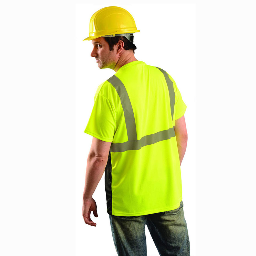 OEM Short  Sleeve Hi Vis Reflective Road Safety T Shirt Men Cheap Custom Strap Logo Glory Color Tape Feature Custom Material