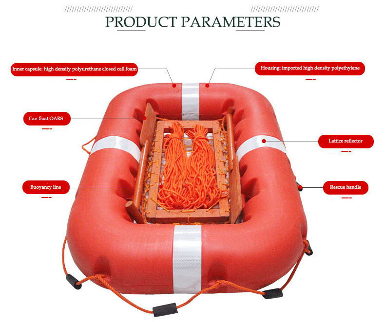 Custom OEM Marine Survival Open Reversible Rafts Inflatable Life Raft 10 Person Liferaft