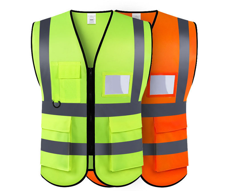 High Visibility Security Reflective Clothing for running Polyester hi viz Work Road Construction Safety Vest with logo