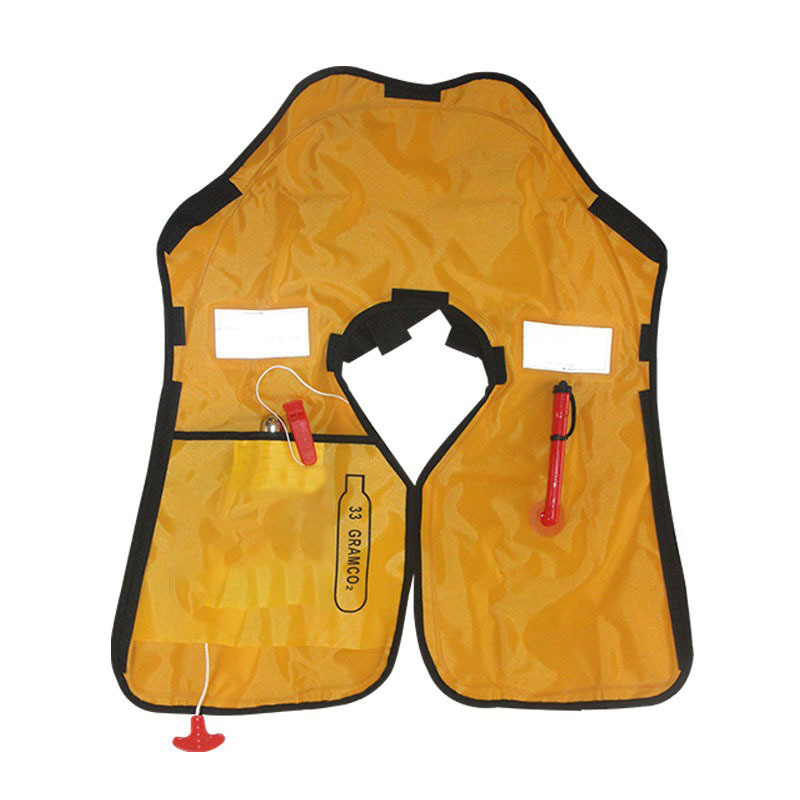 Inflatable Swimming Jacket Mountain Waterproof For Water Rescue Toddler Custom Thin Automatic 33g Co2 Cartridge Life Jackets