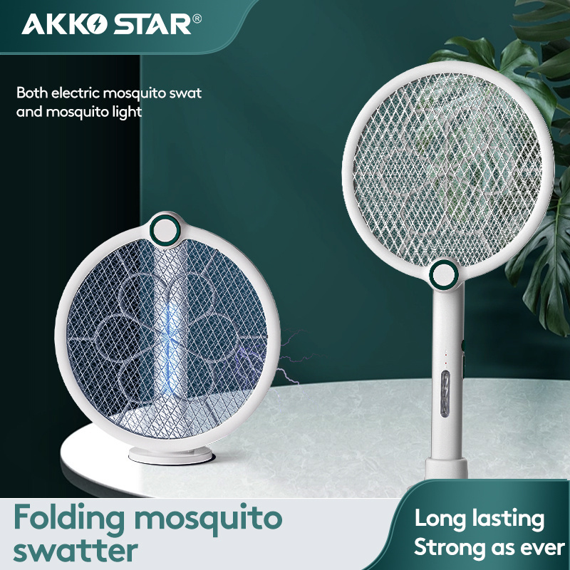 AKKO STAR  AK502673  Electric mosquito swatter  with LED blue light