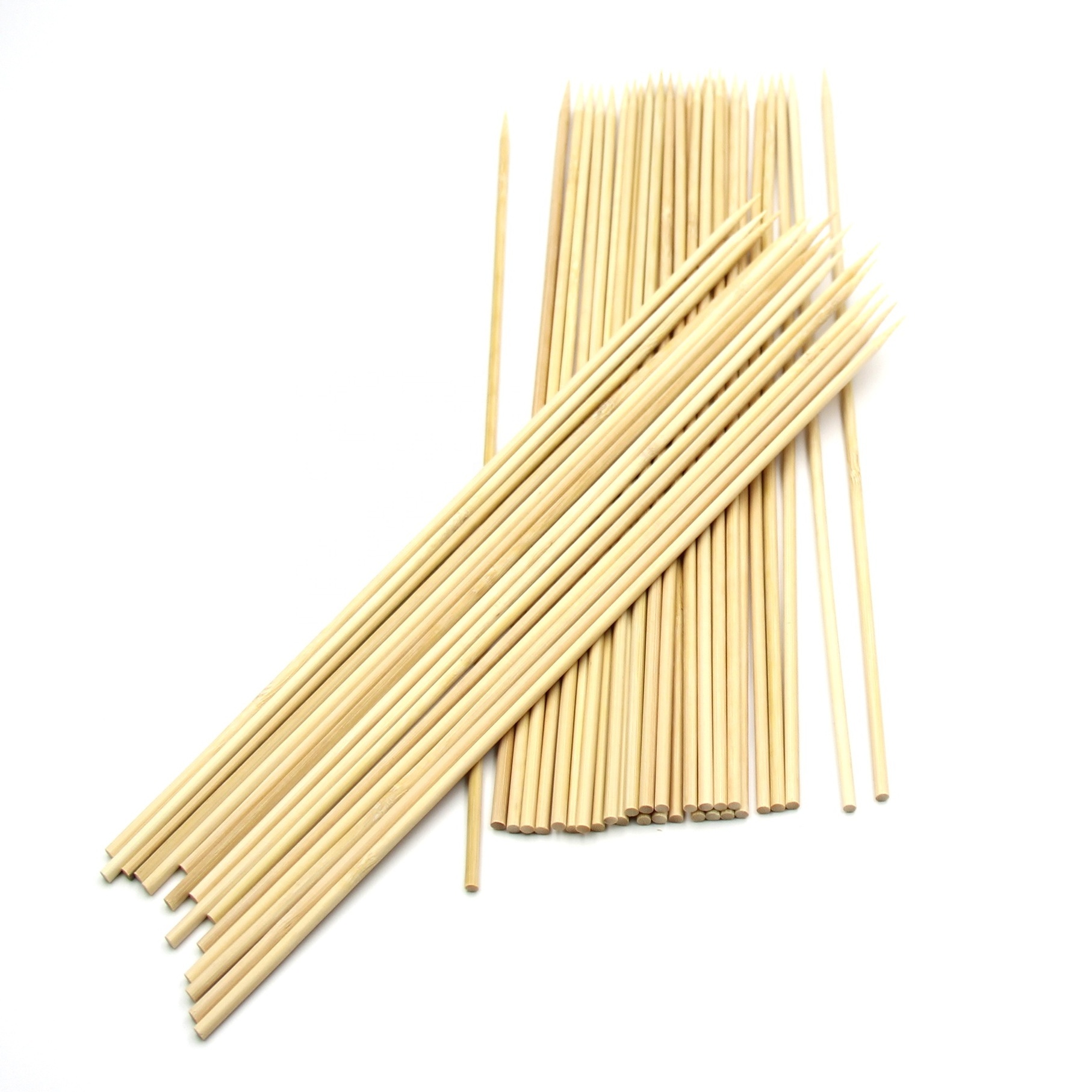 party chicken food picks Biodegradable 40cm Round Kebab Bbq Bamboo Sticks Bamboo Skewers 5mm 50 Cm 2.5mm 20cm Round 25cm 4mm