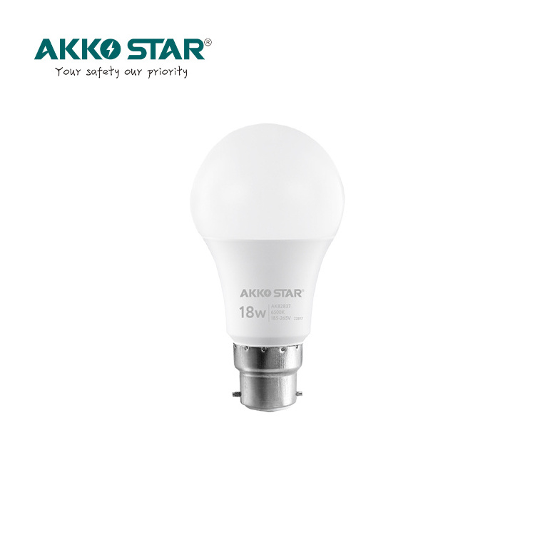 AKKO STAR Hot selling led light bulb led bulb raw material 5W 7W 9W 12W 15W 18W 25W 3000K/6500K B22 Led a bulbs