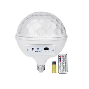 AKKO STAR Audio 32 Magnetic Double Iron Horn White E27 3W AC110V~220V 6 Colors Ktv Wireless Ball Bulb