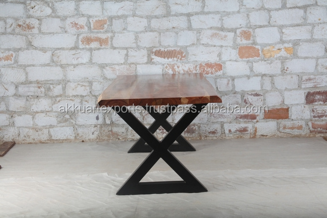 LIVE EDGE INDUSTRIAL DINING TABLE 2020, RESTAURANT FURNITURE