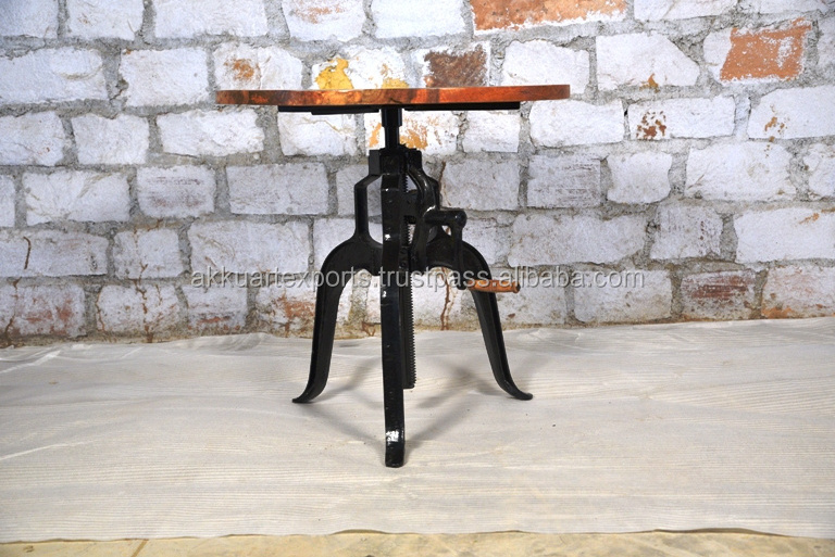 BEST QUALITY INDUSTRIAL CRANK TABLE , ADJUSTABLE HEIGHT BAR & RESTAURANT TABLE, DINING TABLE