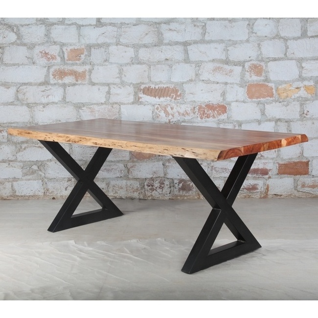 LIVE EDGE INDUSTRIAL DINING TABLE 2020, RESTAURANT FURNITURE