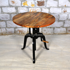 BEST QUALITY INDUSTRIAL CRANK TABLE , ADJUSTABLE HEIGHT BAR & RESTAURANT TABLE, DINING TABLE