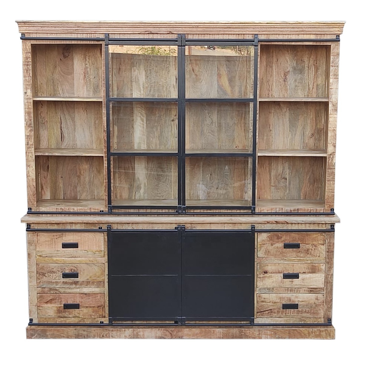 Industrial sideboard with sliding door 2022 tall buffet cupboard cabinet with sliding doors and drawers hot selling cabinets