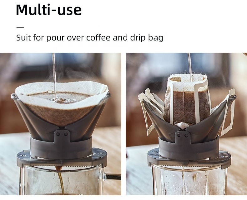 New design Mini Coffee Kettle Pour Over Dripper Set Outdoor Use Kettle Coffee Hand Drip Filter Holder