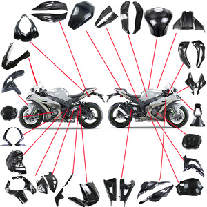 For Motorcycle parts carbon fiber Kawasaki ZX10R ZX10RR ZX10SE 2016 - 2019 2020 Fenders Cover Kits