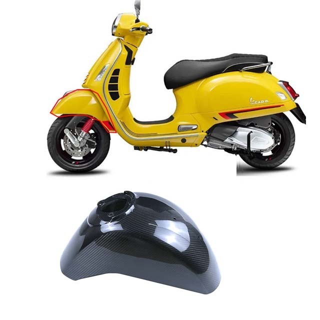 for Carbon Fiber  Motorcycle Accessories Vespa GTS 300 HRE Front mudguard front soil removal