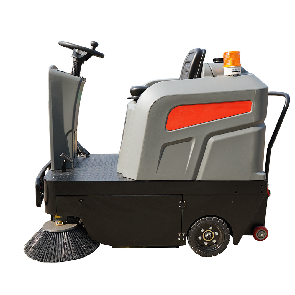 Battery-Powered Compact Ride-On Sweeper With CE Certification