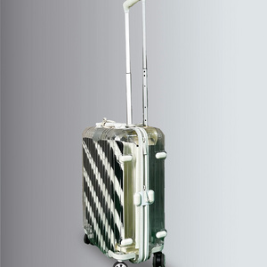 Best Sell Crystal PC Travel Transparent Luggage Zippered Trolley Bag New Fashion Clear PC Suitcases