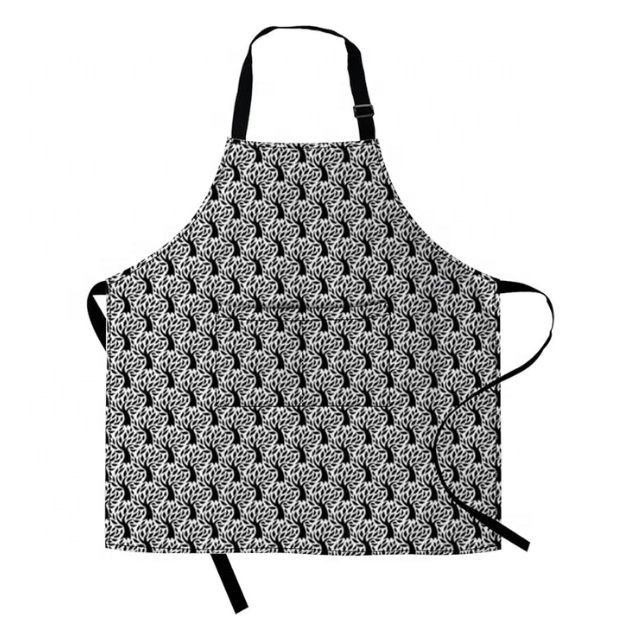 Customizable Multi Color 55x68cm Kawaii Printed Kitchen Women Cotton Pinafore Home Cooking Baking Waist Bib Sleeveless Aprons