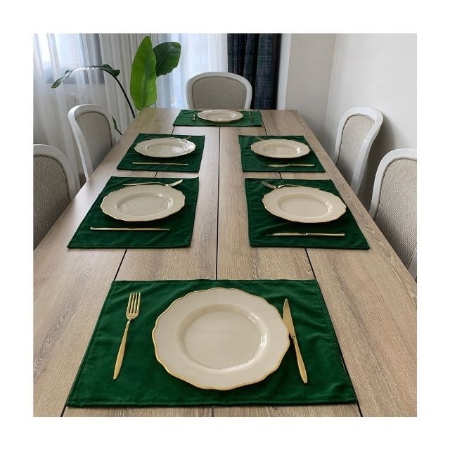 Cute Embroidered Super Unique Exquisite Heat Resistant Dining Table 100% Cotton Cheap Price Hot Style OEM Custom Made Placemats