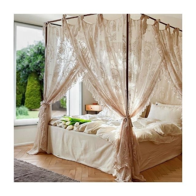 White Personalized Upper Lower Bunk Mosquito Net Student Dormitory Bed Curtain Cloth Privacy Dust-proof Blackout 2024 Bed Canopy