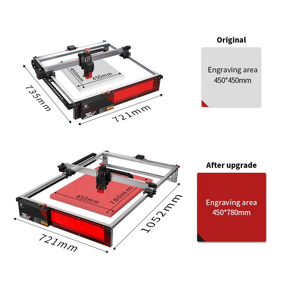 Desktop Diy Non Metal Marking Laser Cutter Factory 400*400 Mm Size Wood Laser Engraving Cutting Machine 10w Leather Machine