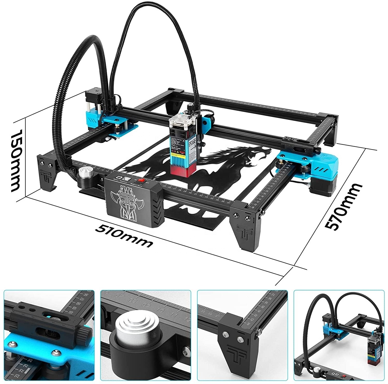 Manufacturing Plant new product TWOTREES TTS 5.5 laser engraver 40 watt mini cnc Desktop Laser Engraving Machine