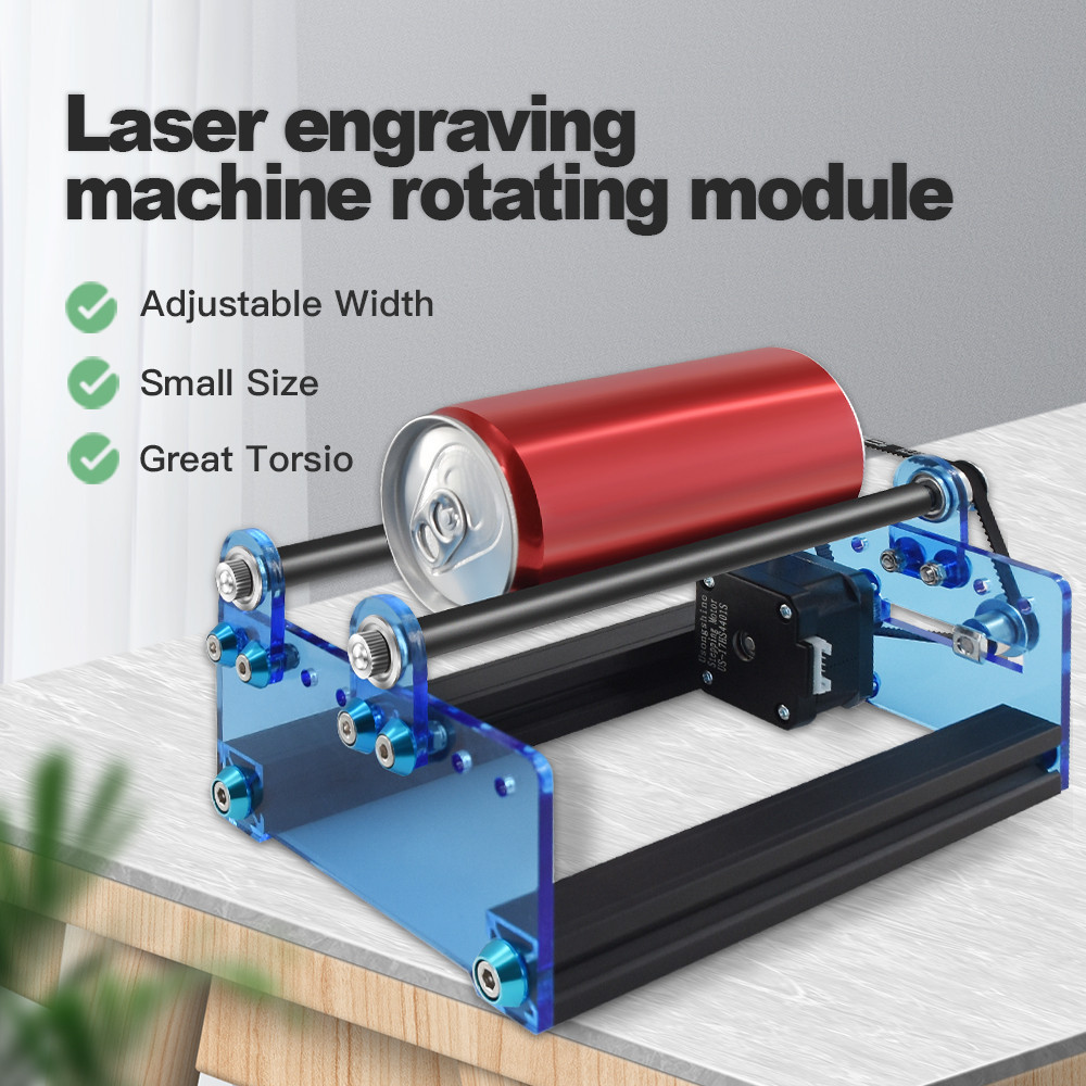 twotrees portable laser engraver y-axis rotary roller engraving module laser equipment parts for cylindrical objects