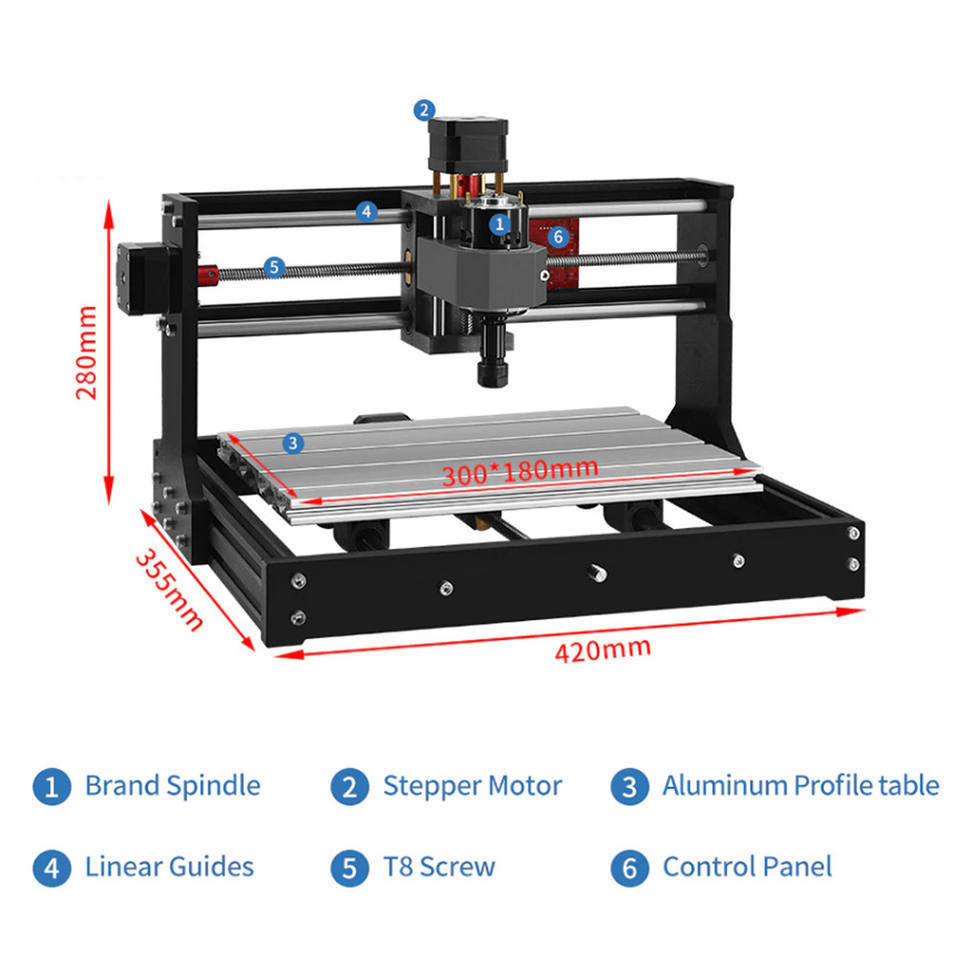 Professional CNC Router Wood Pcb Engraving Machine CNC 3018 MAX Cutting Machine With 500W Spindle