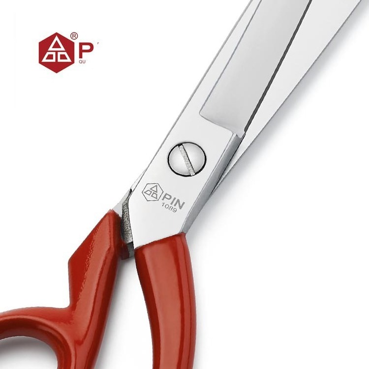 Manufacturer  Supply Brazilian Style Tailor Scissors PIN-1089  Clothing Shears 65MN Red Handle Garment Trimmers Sewing Cutter