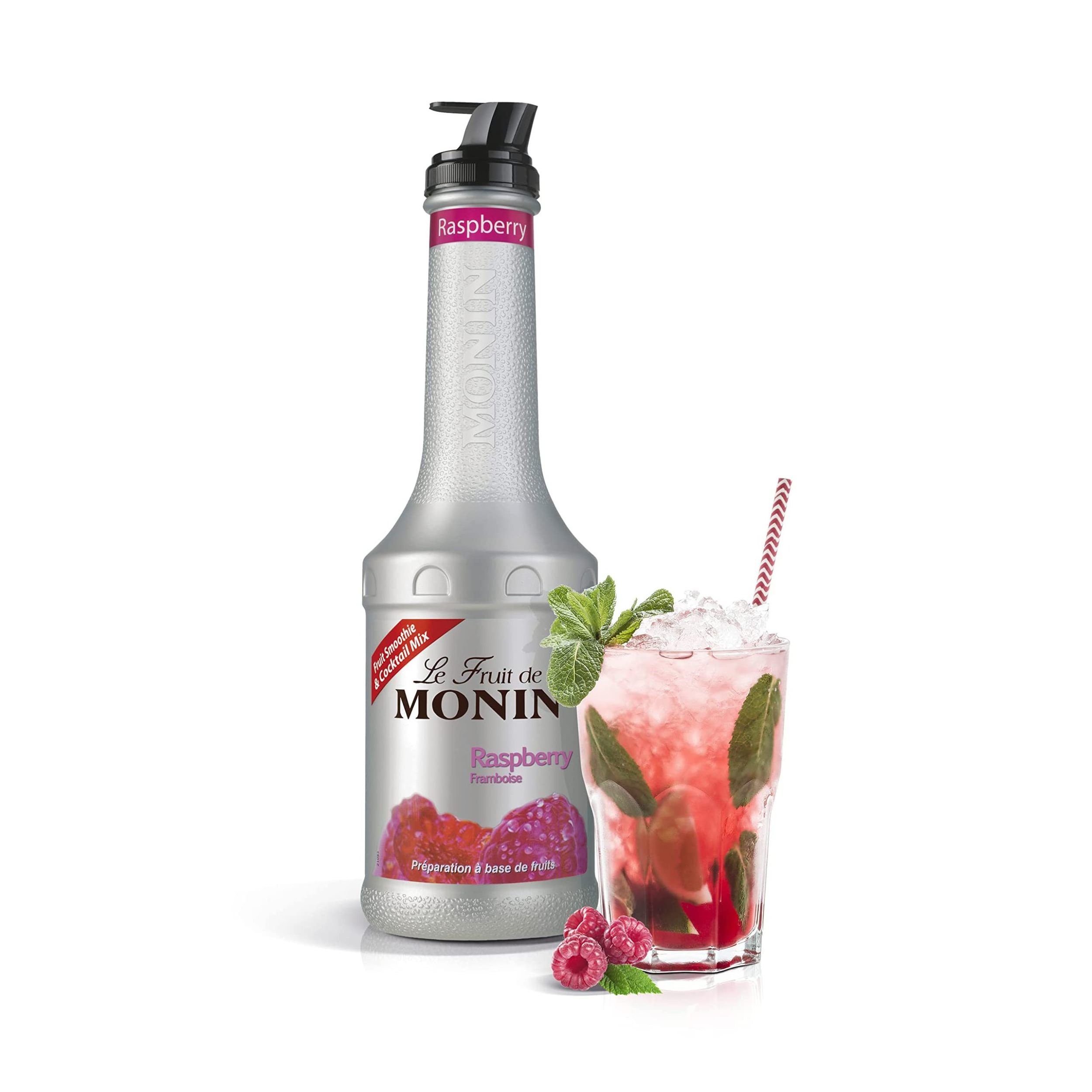 Top Malaysia Raspberry Smoothies Beverage Cocktails Flavor Concentrated 1L Volume Puree Monin Fruit Mix 1l sg