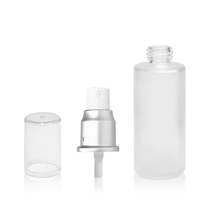 Cosmetic packaging clear frosted lotion container 20ml 30ml 40ml 50ml 60ml 80ml 100ml 120ml glass spray lotion bottle