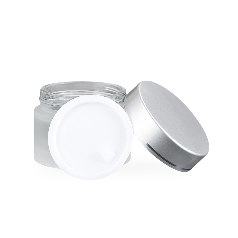 5ml 10ml 15ml 20ml 30ml 50ml 60ml 100ml Cosmetic Empty Transparent Frosted Skincare Moisturize Cream Glass Jar with Lid