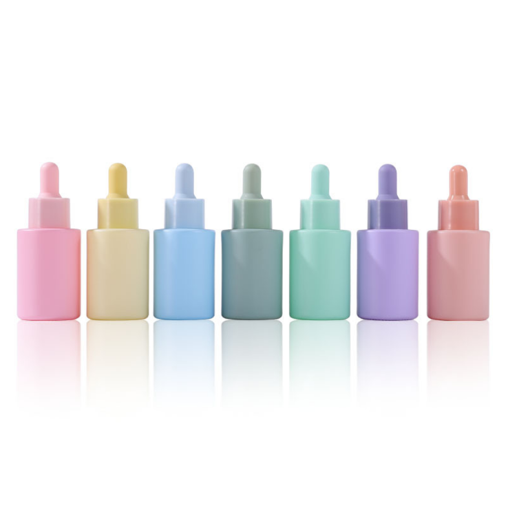 Cosmetic dropper bottle 20ml 30ml 40ml 50ml 60ml 100ml flat shoulder essential oil hair oil glass serum dropper bottles