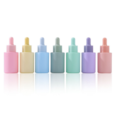 Cosmetic dropper bottle 20ml 30ml 40ml 50ml 60ml 100ml flat shoulder essential oil hair oil glass serum dropper bottles