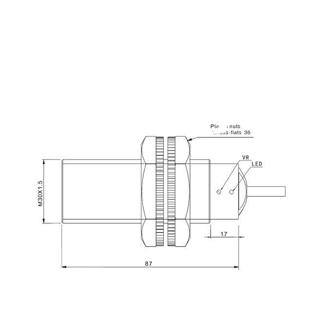 IP67 Adjustable Infrared Proximity Switch M30  Capacitive Sensor For Level Detection