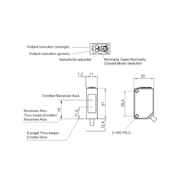 2021 New optical sensor low price IO link IP67 100 cm range diffuse reflective photoelectric switch