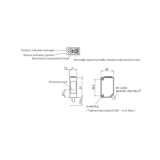 2021 New optical sensor low price IO link IP67 100 cm range diffuse reflective photoelectric switch