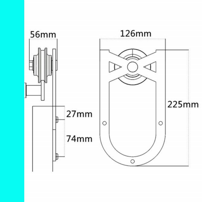 Little U barn door hardware sliding kit Top Mount Sliding Barn Door Hardware Kit color black barn door hardware kit